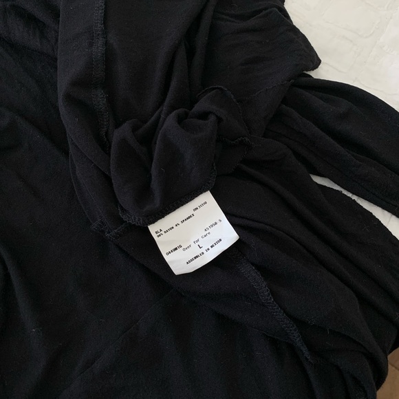 AB Studios size large stretchy black layered cover up wrap jacket. - Picture 7 of 9